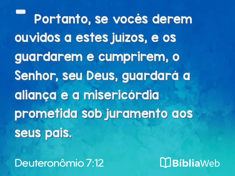 Deuteronômio 7:12 em imagem para compartilhar