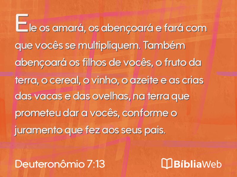 Deuteronômio 7:13 em imagem para compartilhar
