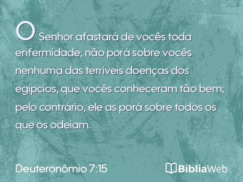 Deuteronômio 7:15 em imagem para compartilhar