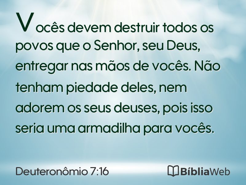 Deuteronômio 7:16 em imagem para compartilhar