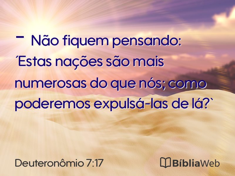 Deuteronômio 7:17 em imagem para compartilhar