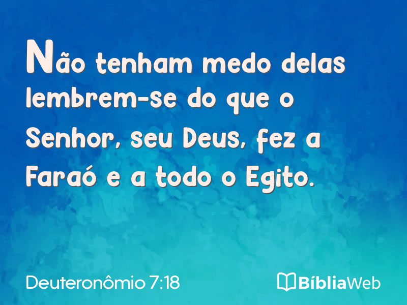 Deuteronômio 7:18 em imagem para compartilhar