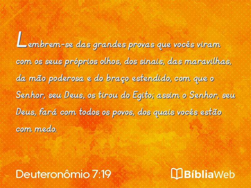 Deuteronômio 7:19 em imagem para compartilhar