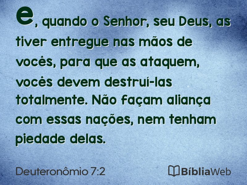 Deuteronômio 7:2 em imagem para compartilhar
