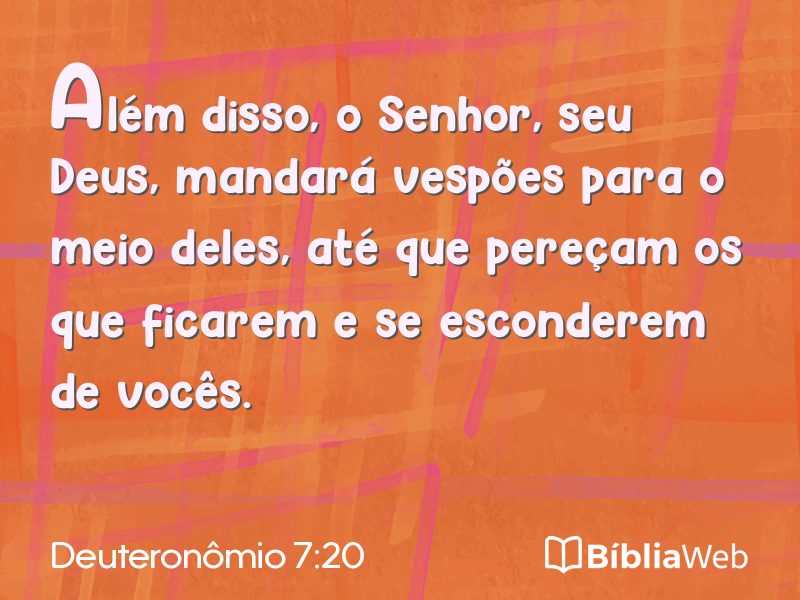 Deuteronômio 7:20 em imagem para compartilhar