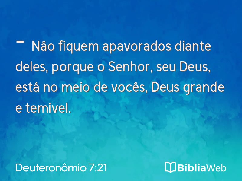 Deuteronômio 7:21 em imagem para compartilhar