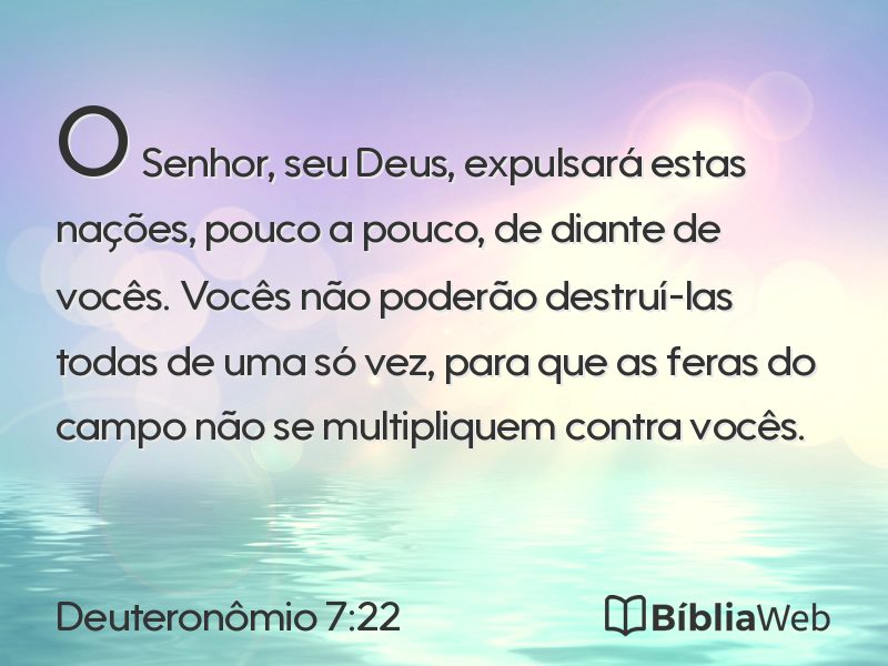 Deuteronômio 7:22 em imagem para compartilhar
