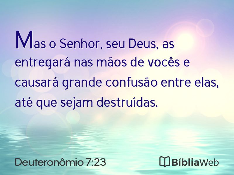 Deuteronômio 7:23 em imagem para compartilhar