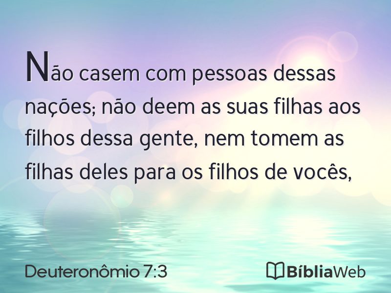 Deuteronômio 7:3 em imagem para compartilhar