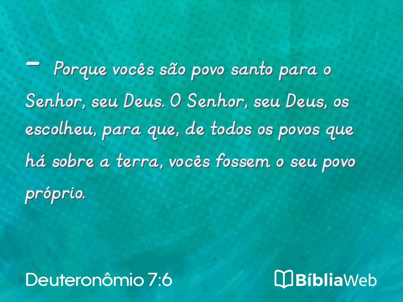 Deuteronômio 7:6 em imagem para compartilhar
