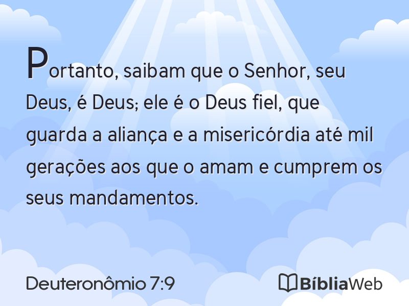 Deuteronômio 7:9 em imagem para compartilhar