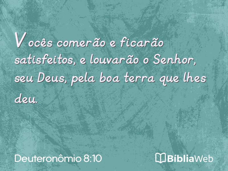Deuteronômio 8:10 em imagem para compartilhar