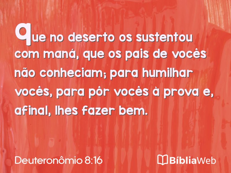 Deuteronômio 8:16 em imagem para compartilhar