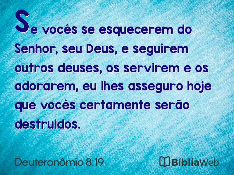 Deuteronômio 8:19 em imagem para compartilhar