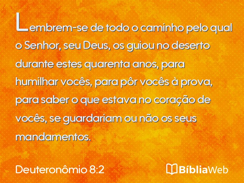 Deuteronômio 8:2 em imagem para compartilhar
