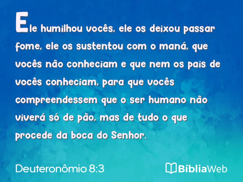 Deuteronômio 8:3 em imagem para compartilhar