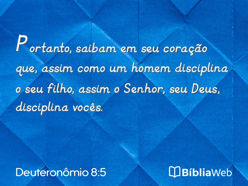 Deuteronômio 8:5 em imagem para compartilhar