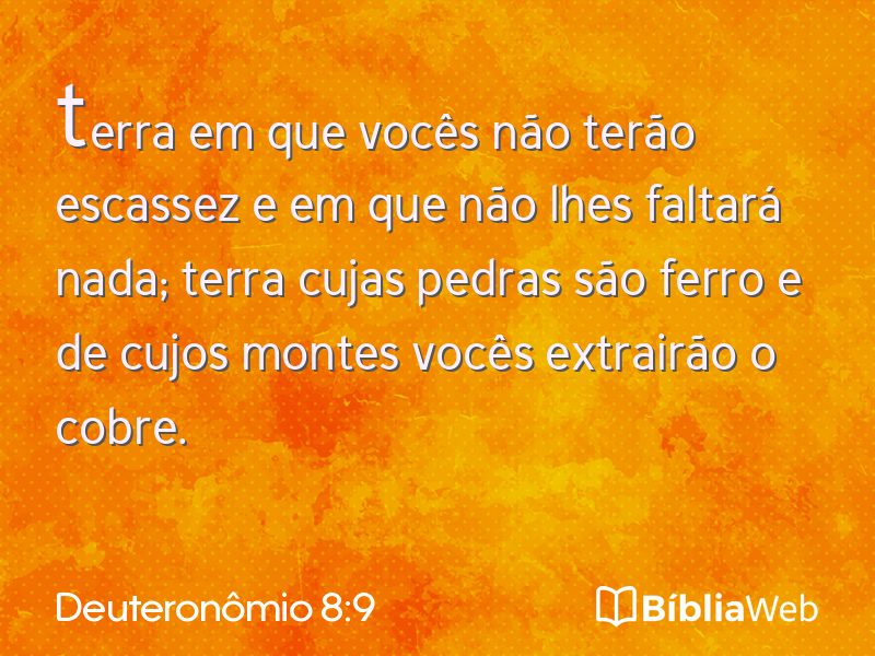 Deuteronômio 8:9 em imagem para compartilhar