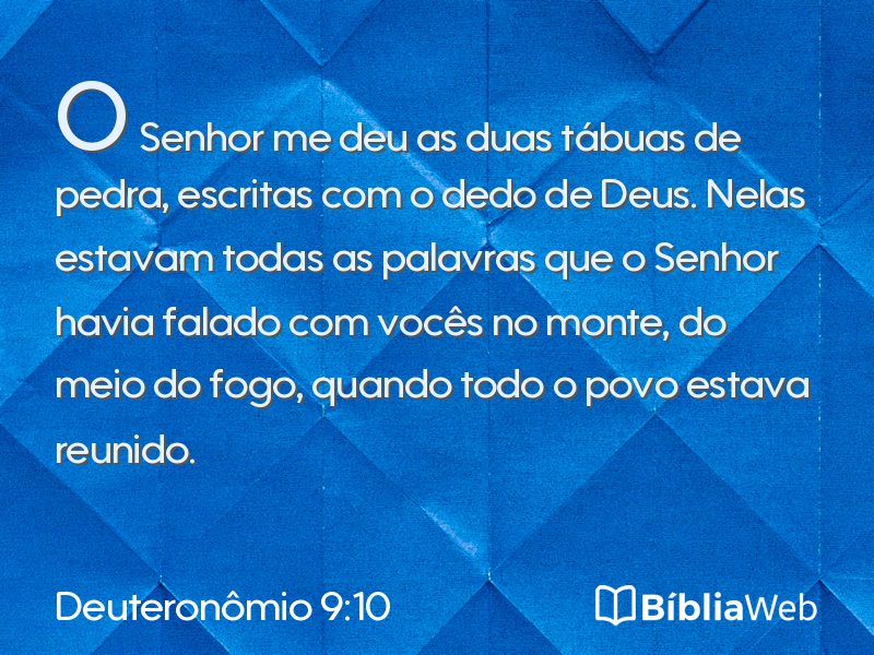 Deuteronômio 9:10 em imagem para compartilhar