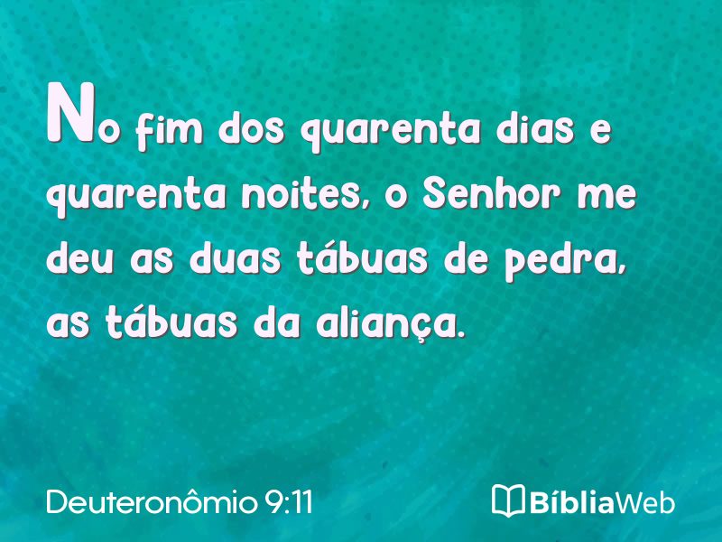 Deuteronômio 9:11 em imagem para compartilhar