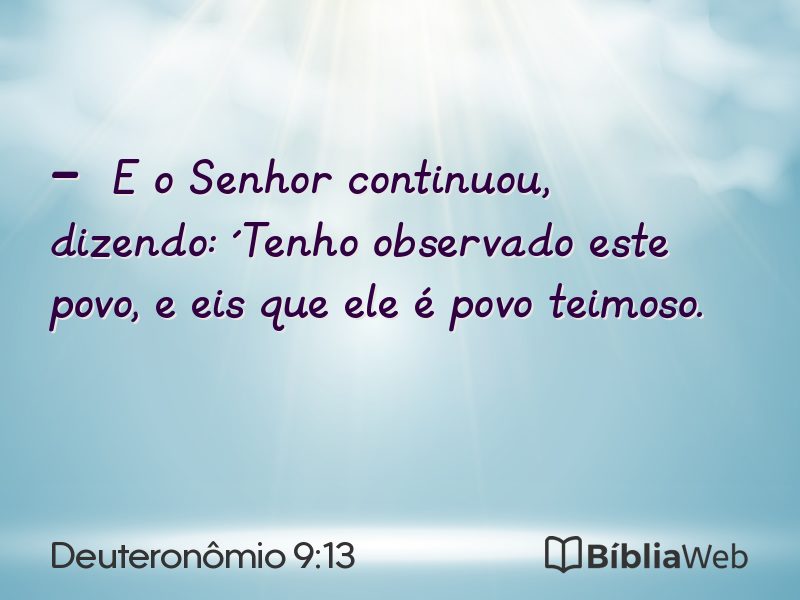 Deuteronômio 9:13 em imagem para compartilhar