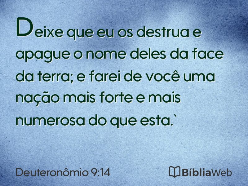 Deuteronômio 9:14 em imagem para compartilhar