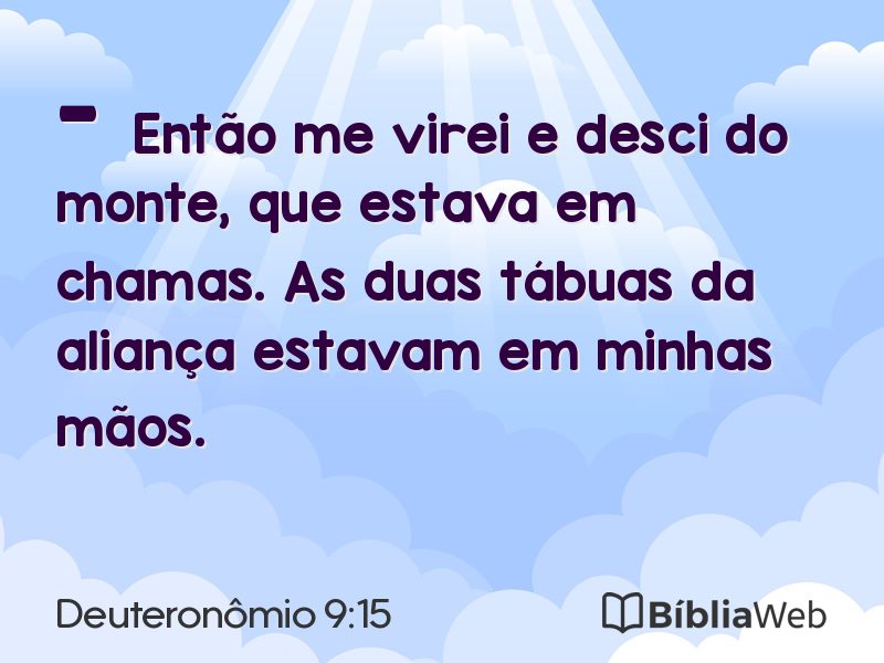 Deuteronômio 9:15 em imagem para compartilhar