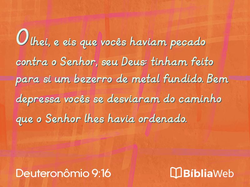 Deuteronômio 9:16 em imagem para compartilhar