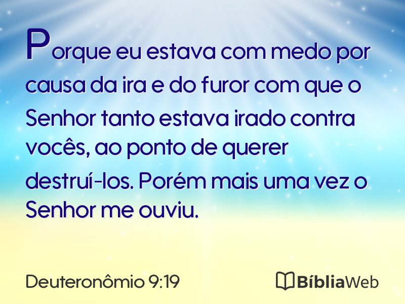 Deuteronômio 9:19 em imagem para compartilhar