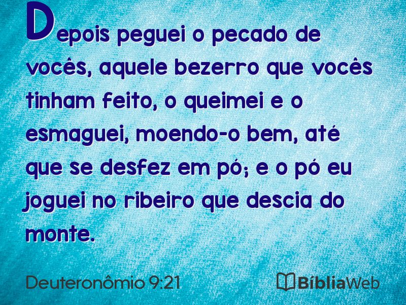 Deuteronômio 9:21 em imagem para compartilhar