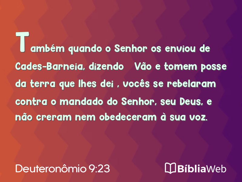 Deuteronômio 9:23 em imagem para compartilhar
