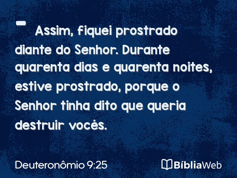 Deuteronômio 9:25 em imagem para compartilhar