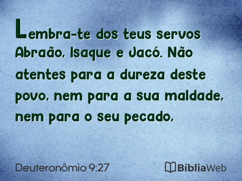 Deuteronômio 9:27 em imagem para compartilhar