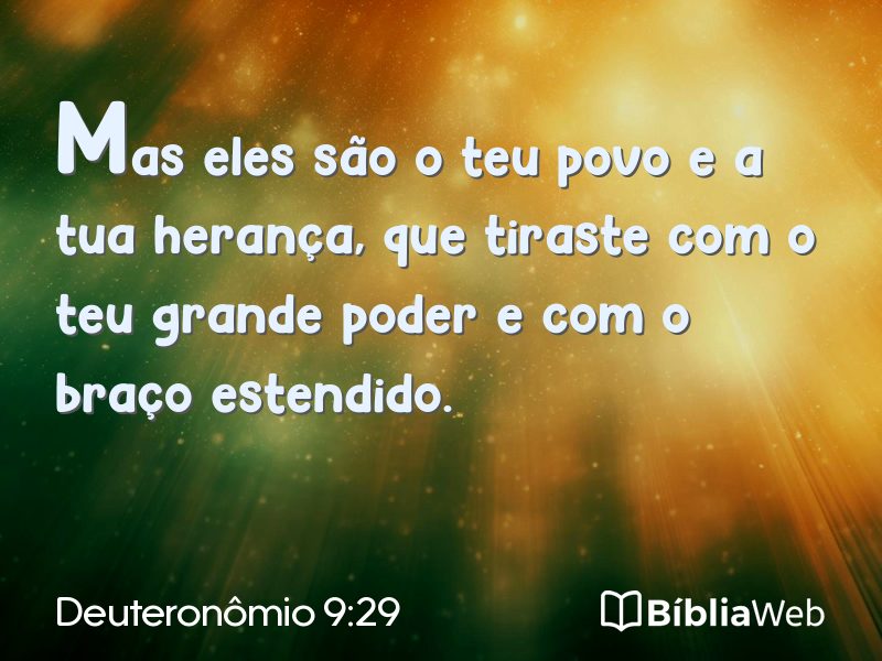 Deuteronômio 9:29 em imagem para compartilhar