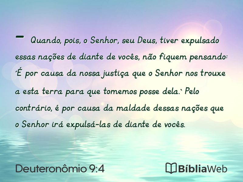 Deuteronômio 9:4 em imagem para compartilhar