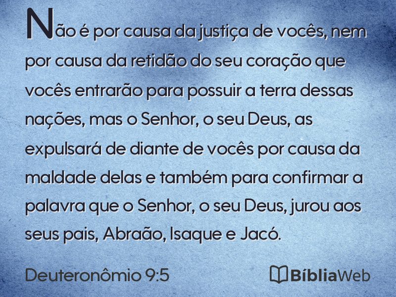 Deuteronômio 9:5 em imagem para compartilhar