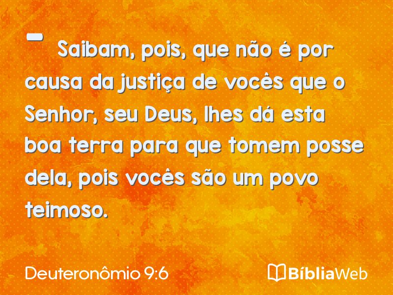 Deuteronômio 9:6 em imagem para compartilhar