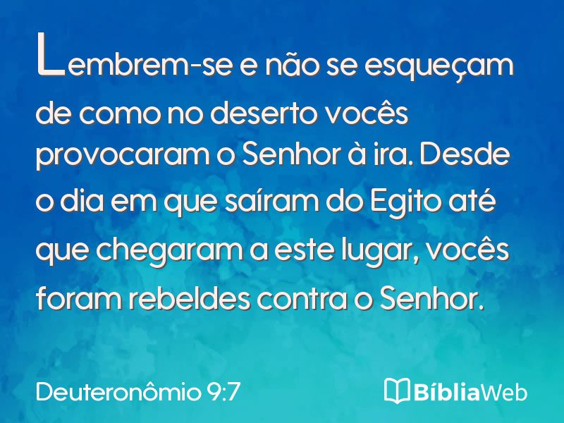 Deuteronômio 9:7 em imagem para compartilhar
