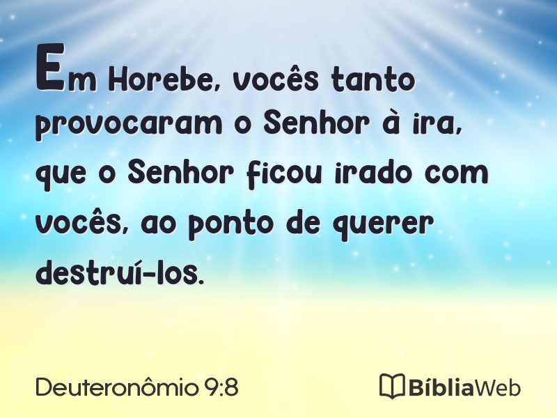 Deuteronômio 9:8 em imagem para compartilhar