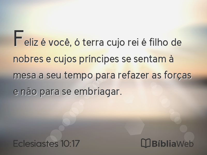Eclesiastes 10:17 em imagem para compartilhar