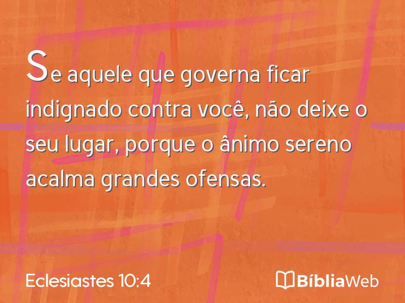 Eclesiastes 10:4 em imagem para compartilhar
