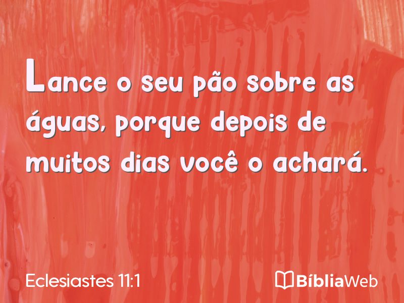 Eclesiastes 11:1 em imagem para compartilhar