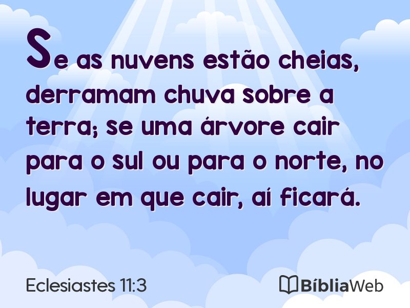 Eclesiastes 11:3 em imagem para compartilhar