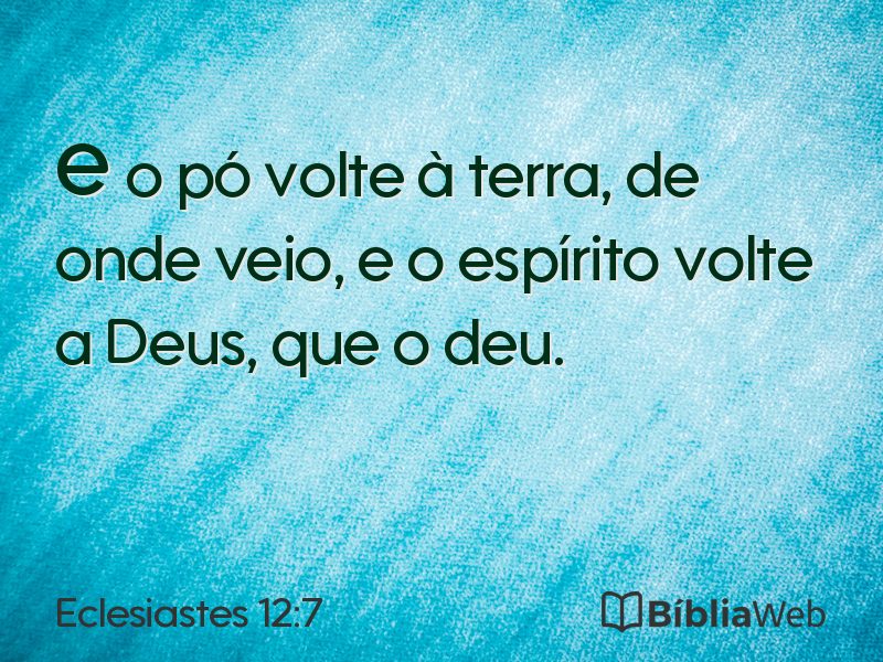 Eclesiastes 12:7 em imagem para compartilhar
