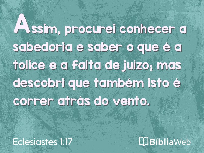 Eclesiastes 1:17 em imagem para compartilhar