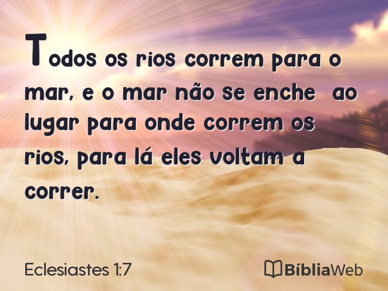 Eclesiastes 1:7 em imagem para compartilhar