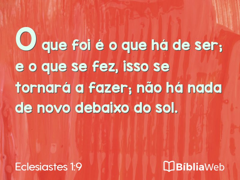 Eclesiastes 1:9 em imagem para compartilhar