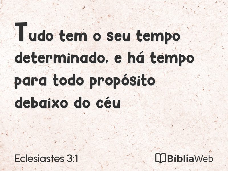 Eclesiastes 3:1 em imagem para compartilhar