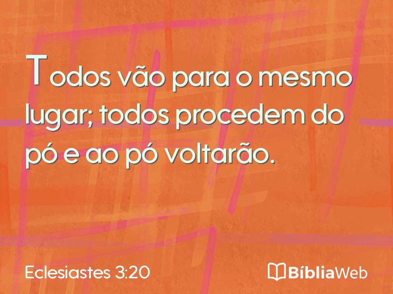Eclesiastes 3:20 em imagem para compartilhar