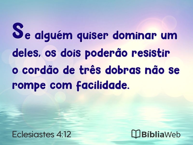 Eclesiastes 4:12 em imagem para compartilhar